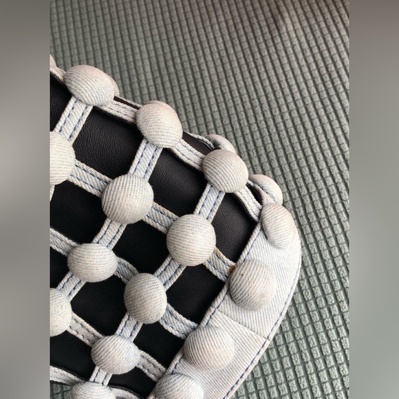 Alexander Wang Nappa Denim Dome Studded Mini Roxy Bucket Bag - Picture 2 of 13